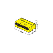 WAGO - Steckklemme Verb.dosenklemme 243-508 ge 8x0,6-0,8mm − 50 Stück