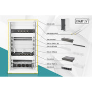 DIGITUS - Netzwerk-/Serverschrank Netzwerk-Set DN-10-SET-3 12HE, gr