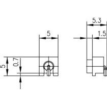 Telegärtner - Koax-Steckverbinder MMCX-Winkelbuchse 50Ohm 100025107 f.LPT SMT 3-beinig − 5 Stück