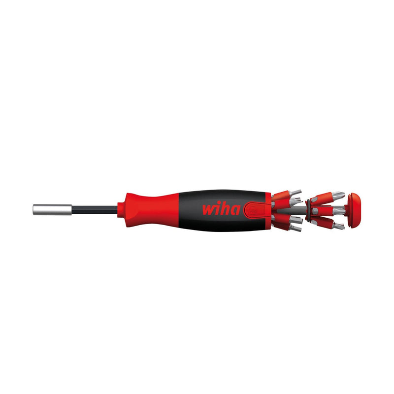 Wiha - Bit-Schraubendreher Schraubendreher+BitMagazin SB380302021 mit 12 Bits 1/4"