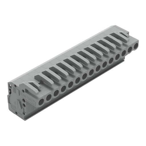 WAGO - Kabelsteckverbinder für Leiterplattensteckverbinder 1-Leiter Federleiste 232-115/026-000 CAGECLAMP 2,5mm²,gr − 25 Stück