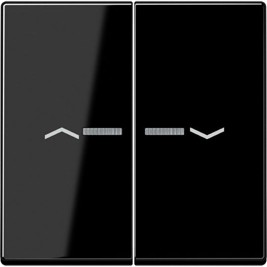 Jung - Abdeckung/Bedienelement für Installationsschalterprogramme Wippe Symbole Pfeile bel. A 595 BF KO5 P SW schwarz