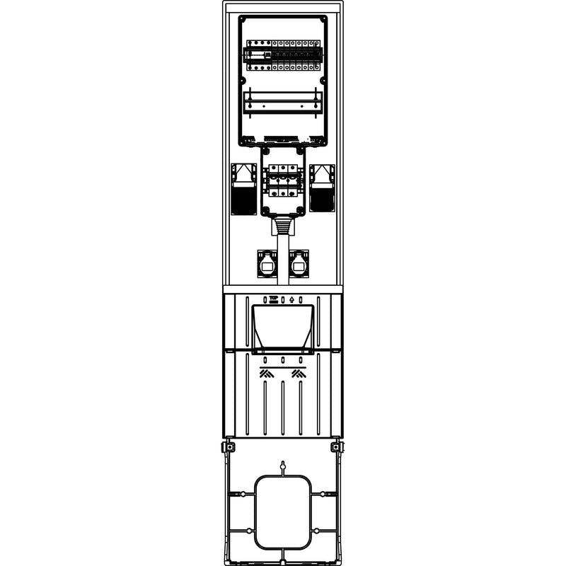 Elsta Mosdorfer - Installationskleinverteiler MV Säule 308 D040 0/2/0/2 MV70P308.40D.N0202 TN