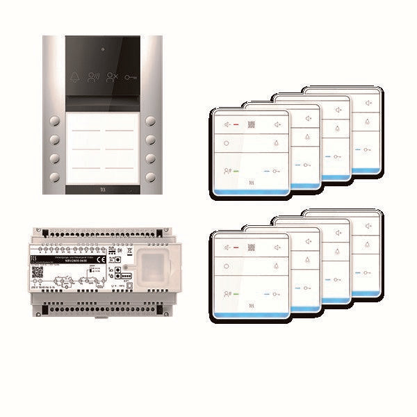 TCS Tür Control - Türsprech-Set audio:pack PRO AP PAAF082/007 8 Wohneinheiten