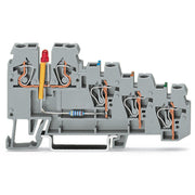 WAGO - Initiator/Aktor-Reihenklemme 4-Leiter-Initiatoren-LED 270-570/281-434 Klemme, 0,08-2,5mm² − 50 Stück