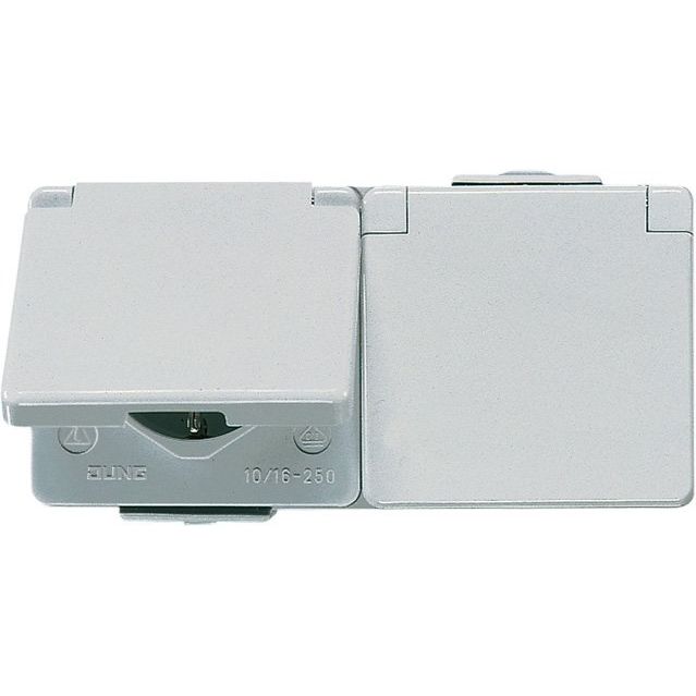 Jung - Steckdose SCHUKO-Steckdose 2-fach 622 WW 16A 250V waagr