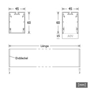LTS Licht&Leuchten - Decken-/Wandleuchte LED-Anbauleuchte MLA045118403AOBD.s-e 840, DALI, si-elox