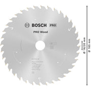 Bosch - Kreissägeblatt PRO Wood cordless 2608837686 Kreissägeblatt 165 x