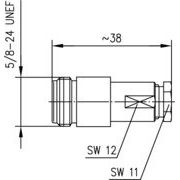 Telegärtner - Koax-Steckverbinder N-Kabelbuchse 50Ohm TA 100024080 G7(RG316/U)209