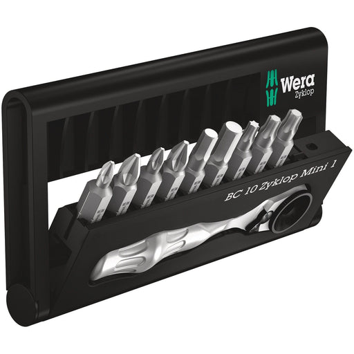 Wera - Bit-Set Bit-Sortiment 073645 m. Ratsche, 10-tlg