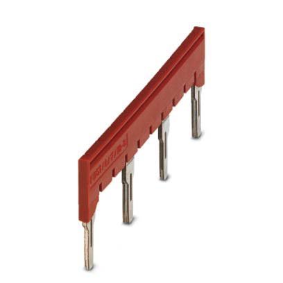 Phoenix Contact - Querverbinder/Brücker für Reihenklemme Steckbrücke FBS 1/4/7/10-8 10-polig, rot − 10 Stück