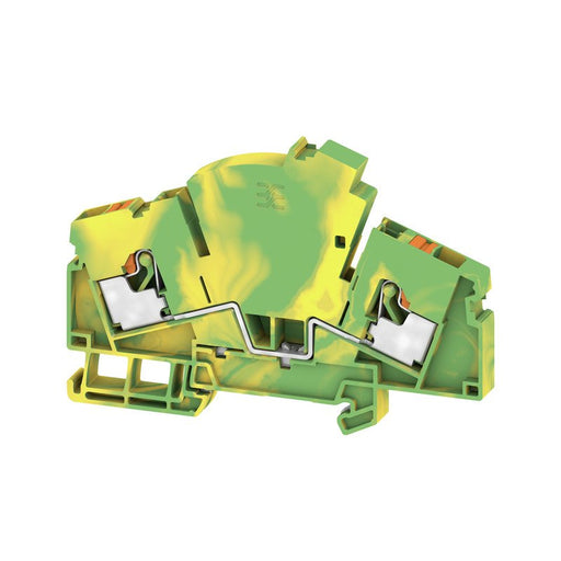 Weidmüller - Schutzleiter-Reihenklemme Klemme ATTB 6 PE PUSH IN, 6 mm² − 50 Stück