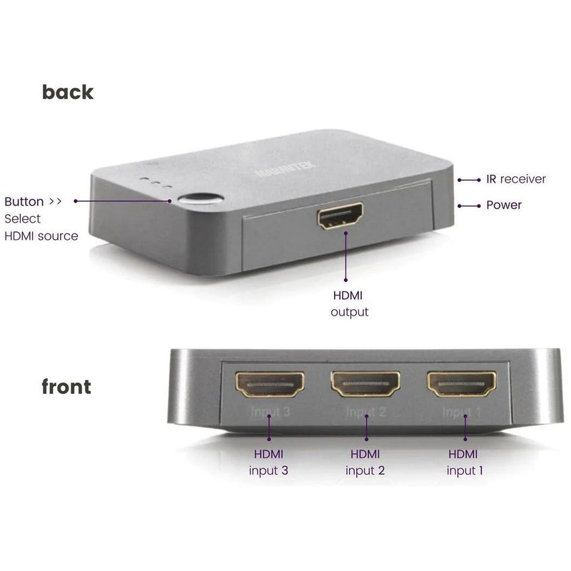 MARMITEK - Kommunikationstechnik-Adapter HDMI Switch MARMITEK Connect310 3ein/1aus,4K60