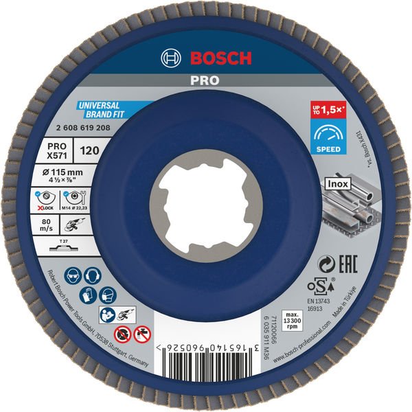 Bosch - Trenn-/Schleifscheibe PRO X571 2608619208 Fächerschleifscheibe