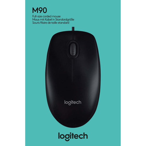 Logitech - Computermaus Maus M90 USB sw Optisch,1000dpi,3T