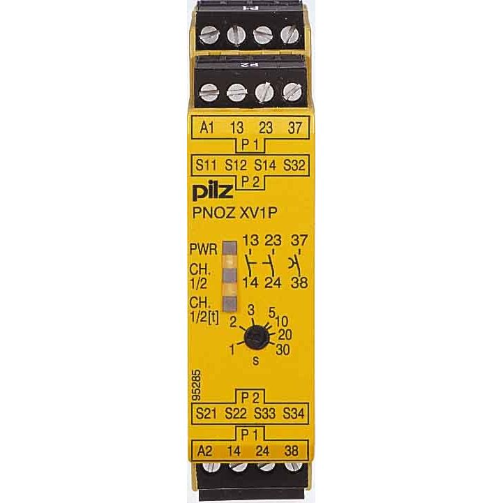 Pilz - Gerät zur Überwachung von sicherheitsgerichteten Stromkreisen Not-Aus-Schaltgerät PNOZ XV1P #777602 30/24VDC 2n/o 1n/o t