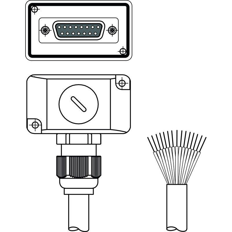 Leuze - Konfektioniertes Sensor-Aktor-Kabel Anschlussleitung CB-D15E-10000S-11WF