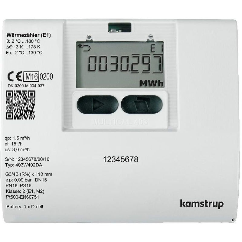 Lingg&Janke - Wärmezähler KNX-Wärmengenzähler KAM-MC403 #84702 Qp0,6DN20/190mm/G1