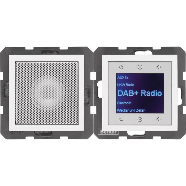 Berker - Elektronik-Gerät für Installationsschalterprogramme Radio m. Lautspr.DAB+,Bt. 30808989 S.1/B.x pw.gl