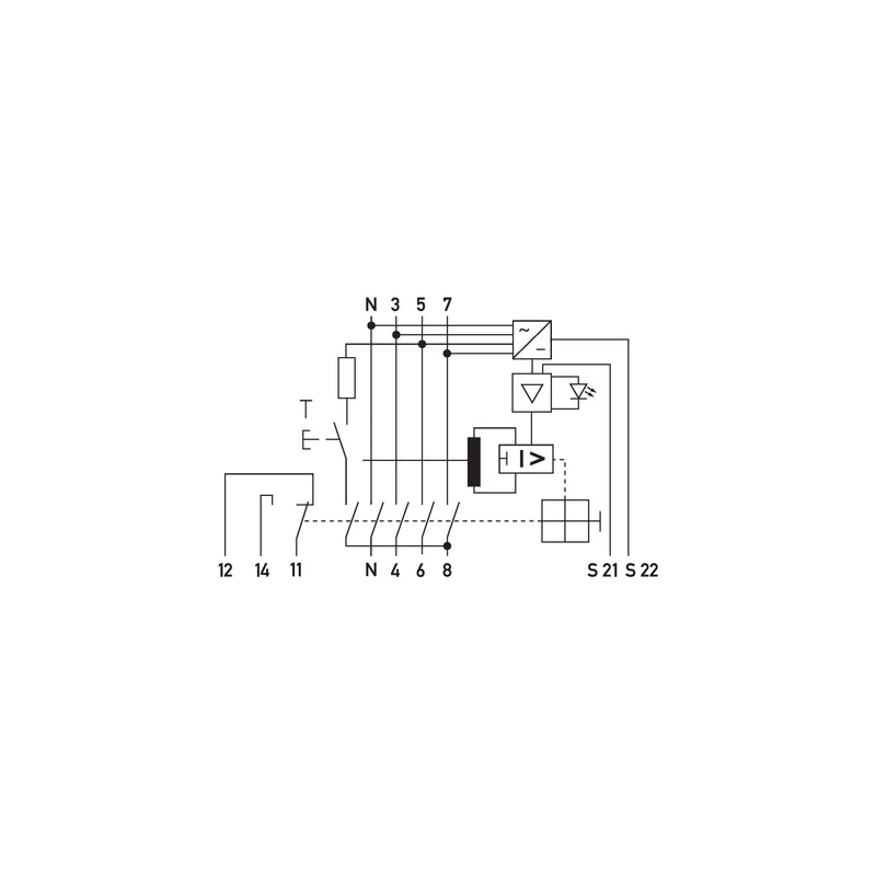 Doepke - Fehlerstrom-Schutzschalter mit Zusatzeinrichtung FI-Schalter DFS4 063-4/0,03-A NA