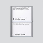 Siedle&Söhne - Zubehör/Ersatzteile für Türkommunikation Namensschild sil-met kpl. 200029041-00 f.TM 611-2 SM