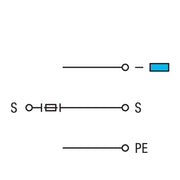 WAGO - Initiator/Aktor-Reihenklemme 3-Leiter-Aktorenklemme 280-575/280-323 m. PE-Anschluss − 50 Stück