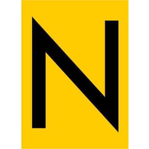 Jahn - Kennzeichnungsmaterial Zahlen+Buchstaben 06/018-N gelb − 10 Stück