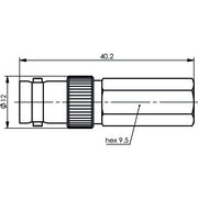 Telegärtner - Koax-Steckverbinder BNC-Kabelbuchse Twist-On 100023539 G2 (RG-59 B/U)