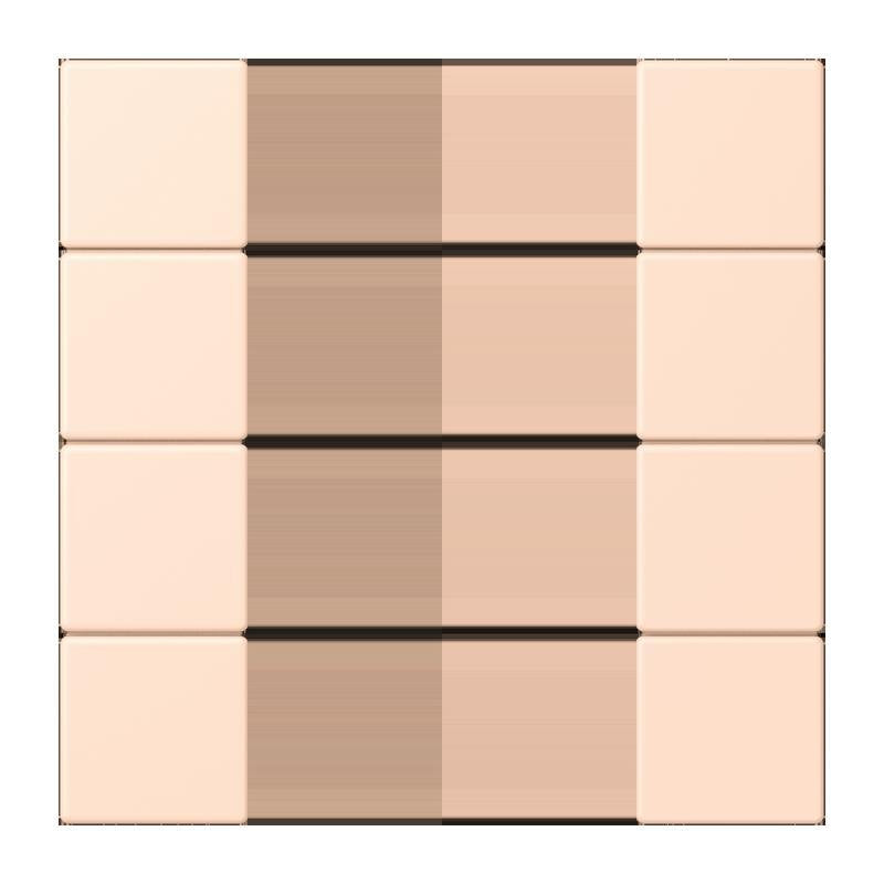 Jung - Abdeckung/Bedienelement für Installationsschalterprogramme Tastensatz 4fach LC 504 TSA 228 rose pale