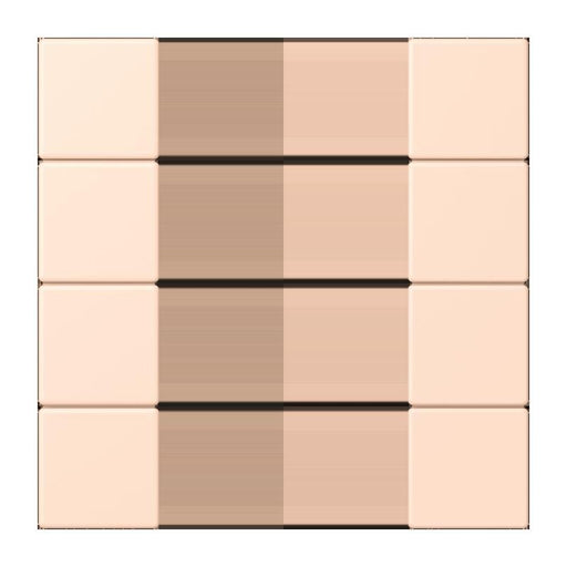 Jung - Abdeckung/Bedienelement für Installationsschalterprogramme Tastensatz 4fach LC 504 TSA 228 rose pale