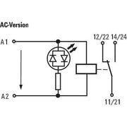 Weidmüller - Schaltrelais Relaiskoppler o.Prüftaste RCIKIT230VAC 1CO LED 230V/3,2mA AC − 10 Stück