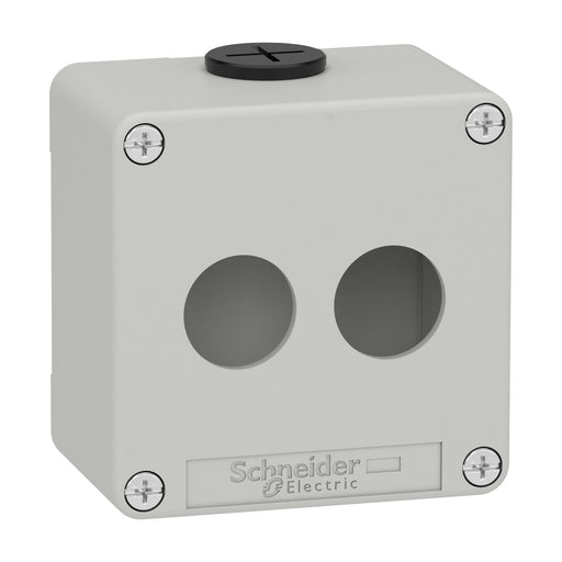 Schneider Electric - Gehäuse für Befehls- und Meldegeräte Leergehäuse XAP, Metall XAPD1202 grau, für 2x22mm