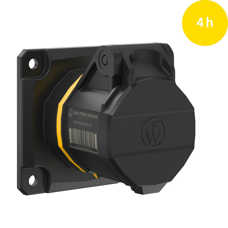 Walther Werke - CEE-Anbausteckdose (IEC 60309) CEE NEO Anbaudose gerade FW410504CC 16A 5P 4h IP54 − 10 Stück