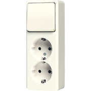 Jung - Schalter-/Steckdosenkombination SCHUKO-Zweifach-Steckdose 626 A 16A 250V, ws