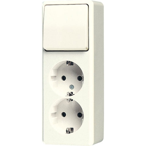 Jung - Schalter-/Steckdosenkombination SCHUKO-Zweifach-Steckdose 626 A 16A 250V, ws