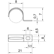 OBO Bettermann - Befestigungsschelle für Kabel/Rohre Befestigungsschelle 604 8 G galv.vz