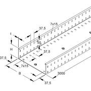 Niedax - Kabelrinne Kabelrinne RSSUP 100.400 S OV 100x400mm − 3 Meter