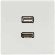 Jung - Multifunktions-Anschlussdose Multimedia-Anschluss lgr MA LS 1163 LG HDMI/USB m.Tragring