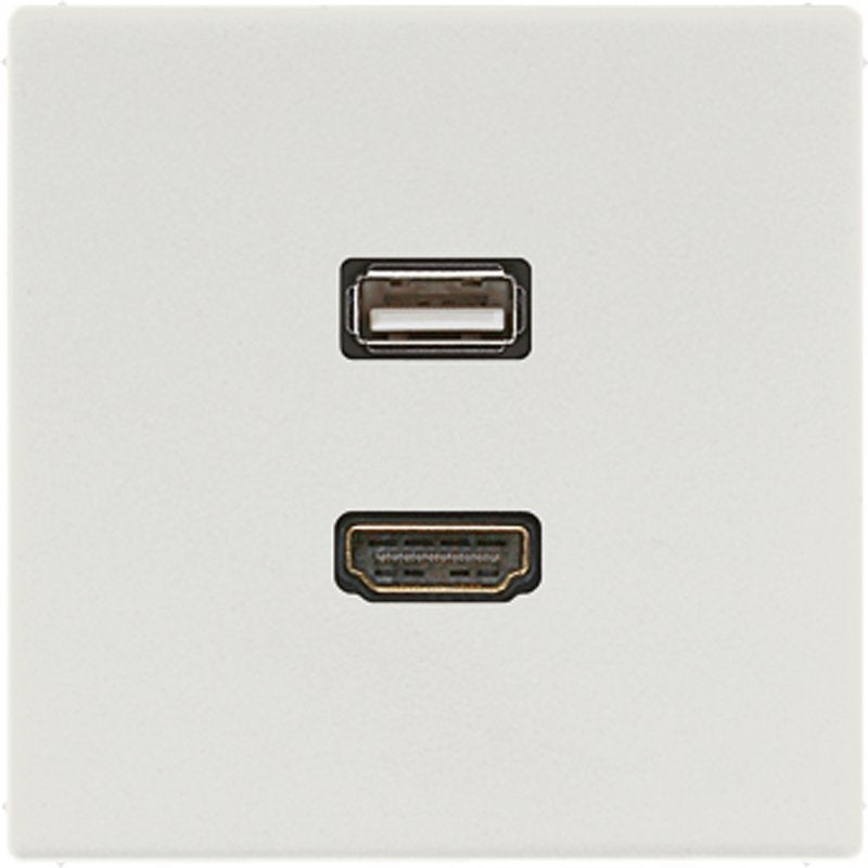 Jung - Multifunktions-Anschlussdose Multimedia-Anschluss lgr MA LS 1163 LG HDMI/USB m.Tragring