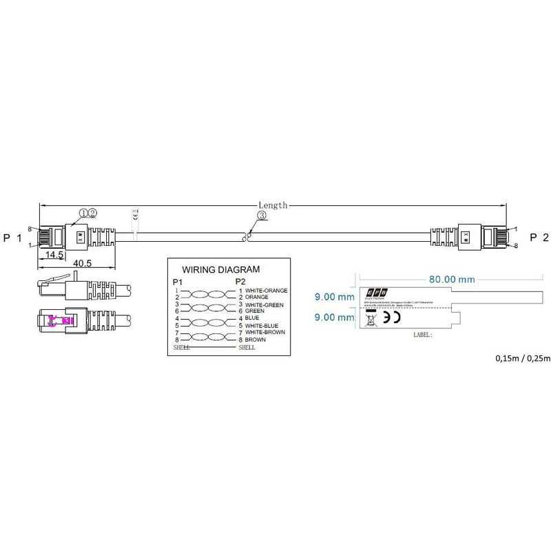 EFB-Elektronik - Patchkabel Kupfer Patchkabel Cat.5e EC5000 1,5m grSF/UTP 2xRJ45 mit SF/UTP