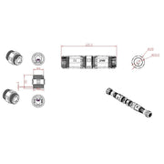EFB-Elektronik - Modulare Kupplung Durchführungskupplung IP68DFKRJ456AWP RJ45 Cat.6A IP68