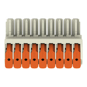 WAGO - Ein- und mehrpolige Klemmenleiste 1-Leiter-Federleiste 831-1109/000-004 Push-in CAGECLAMP,sw − 8 Stück