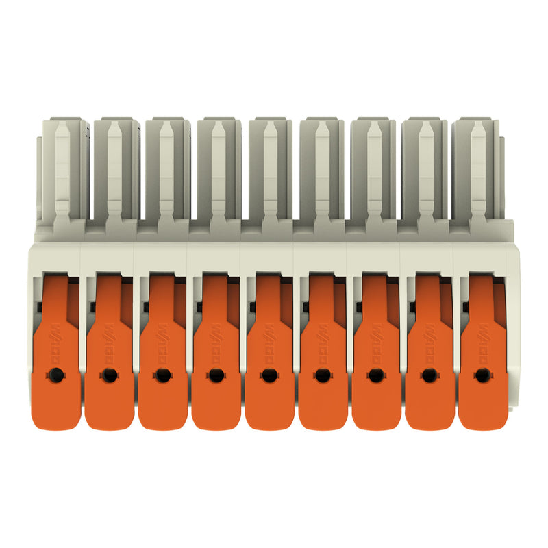 WAGO - Ein- und mehrpolige Klemmenleiste 1-Leiter-Federleiste 831-1109/000-004 Push-in CAGECLAMP,sw − 8 Stück