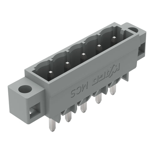 WAGO - Leiterplattensteckverbinder THT-Stiftleiste Lötstift 231-165/040-000 1,2x1,2,gerade,grau − 100 Stück