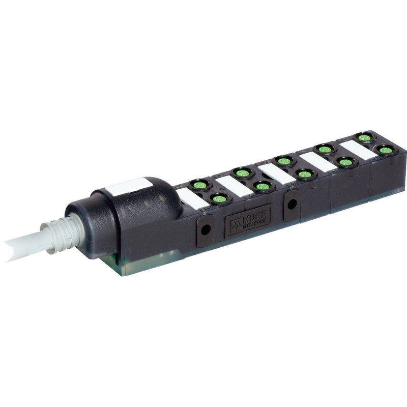 Murrelektronik - Rundsteckverbinder, feldkonfektionierbar (Industriesteckverbinder) Verteiler Exact8 10xM8 8000-80010-3840300 3-pol. Ltg.fest 3.0m