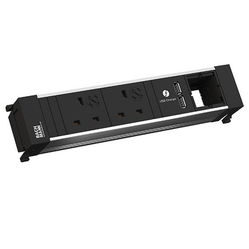 Bachmann - Mehrfachsteckdose Einbausteckdose 9.160.519 2xUK 1xUSB Cha