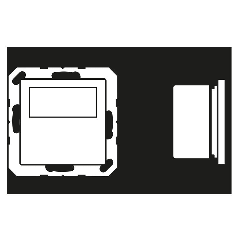 Jung - Raumthermostat/Uhrenthermostat Raumtemperaturregler TR D A 1790 WW mit Display Standard