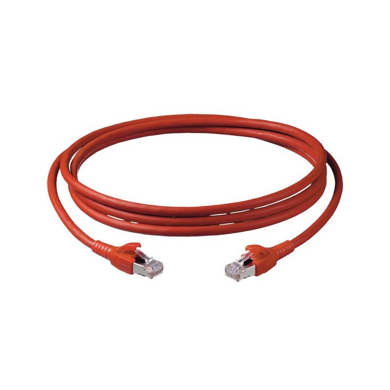 Corning - Patchkabel Kupfer Patchkabel Cat.6 5m CCAEGB-D5002-A050-C0 S/STP,LSOH, rot − 6 Stück