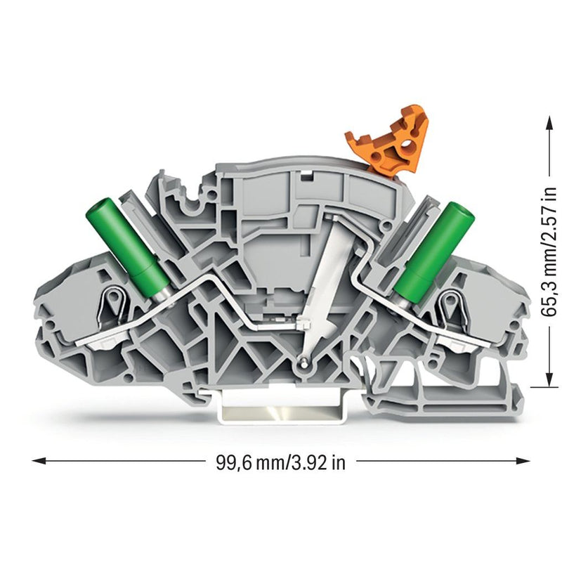 WAGO - Trenn- und Messtrenn-Reihenklemme 2-Leiter-Trenn-u.Messklem. 2007-8821/044-000 − 20 Stück