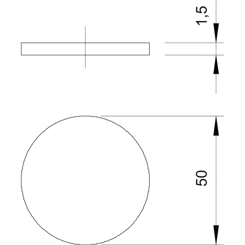 OBO Bettermann - Durchführungstülle Staubschutzplättchen 107 S VTEC M50 − 100 Stück